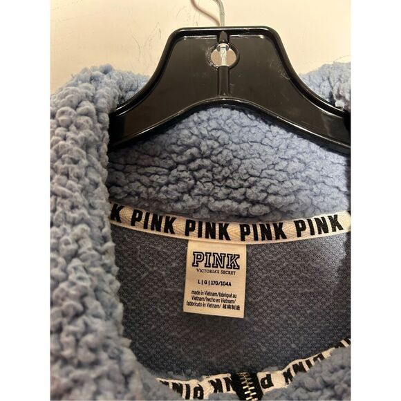 Pink blue fleece size large C16-29 - Picture 2 of 3